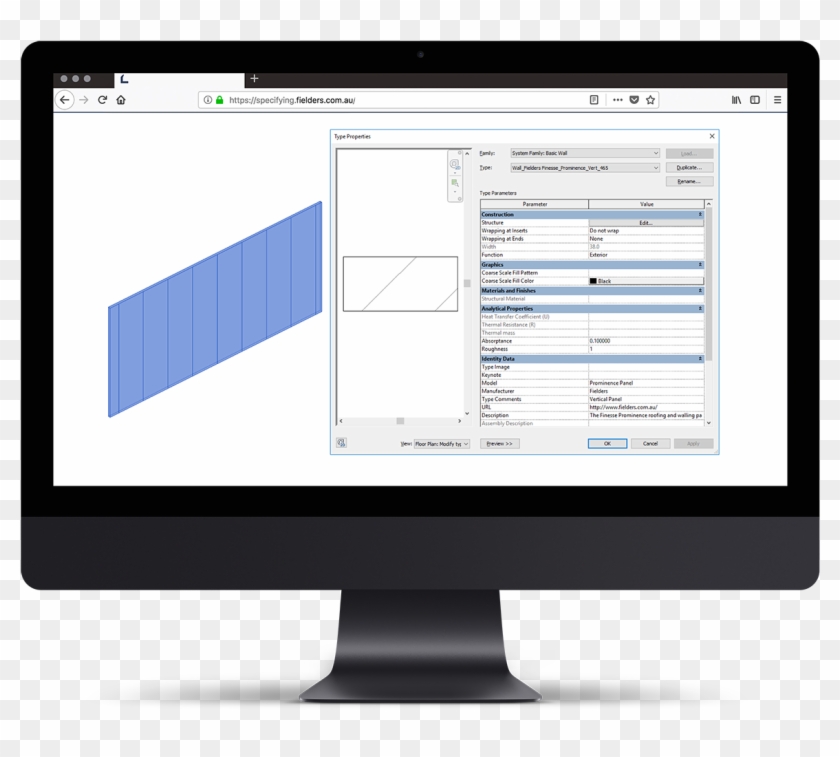 The Basic Wall System Families Are Simply Modelled - Computer Monitor Clipart #4961721