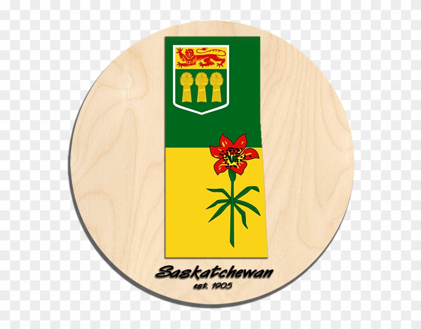Wood Circle Saskatchewan - Saskatchewan Flag Map Clipart
