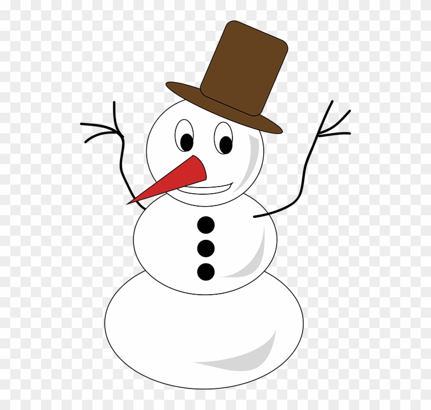 Snowman With Fedora Clipart #4962848