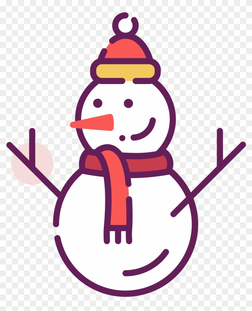 Vector Snowman Scarf - Christmas Designs Clip Art - Png Download