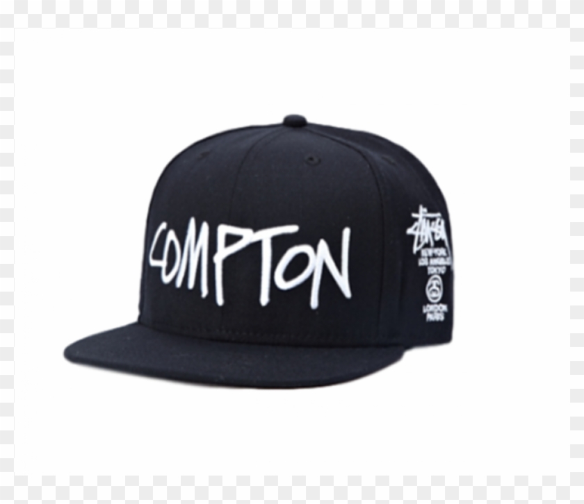 Compton Professional Style Snapback Hat Baseball Cap Black