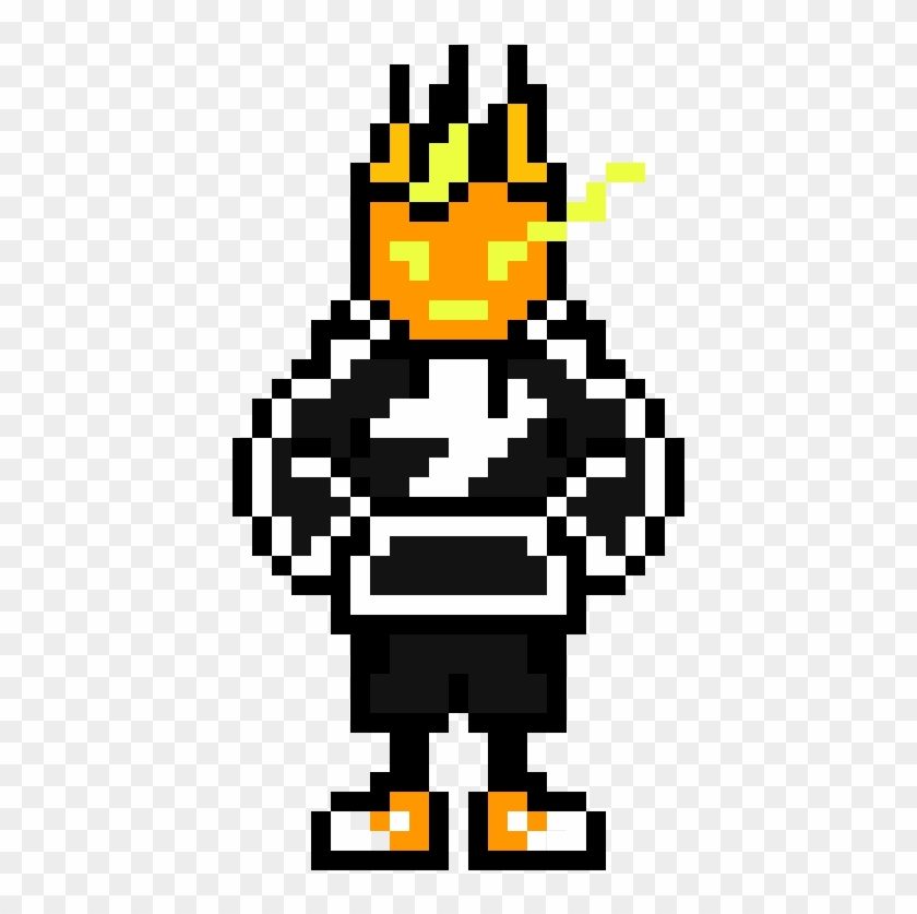 Spoopy Recolour For Halloween - Нарисовать Фриск По Клеточкам Clipart