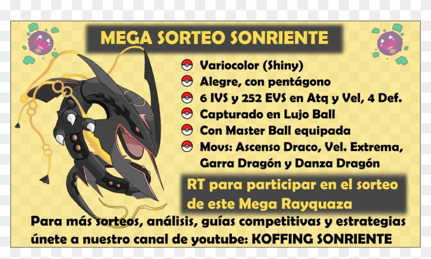 #megasorteosonriente Hashtag On Twitter - Shiny Primal Rayquaza Clipart