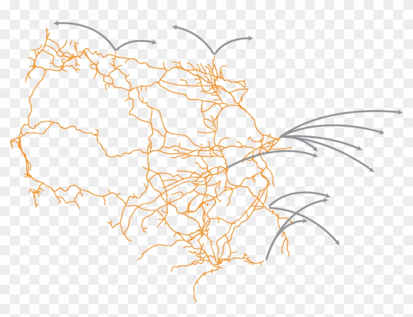 Bnsf Mexico Interactive Network Map Bnsf Mexico Network - Art Clipart #4964986
