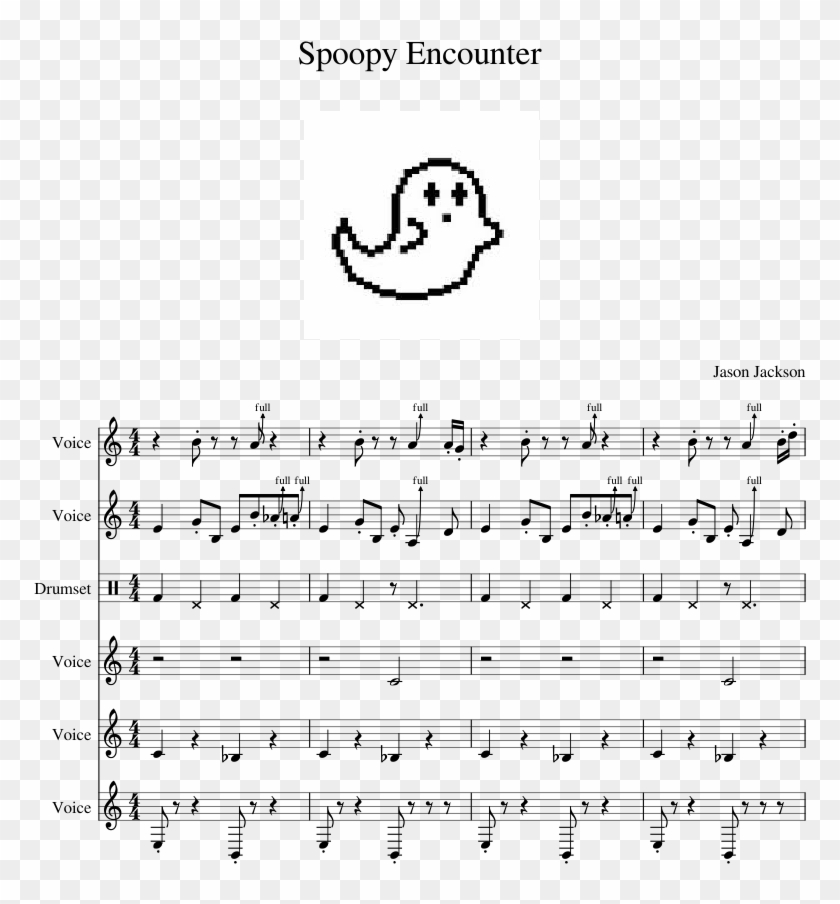Spoopy Encounter Sheet Music Composed By Jason Jackson - Sheet Music Clipart