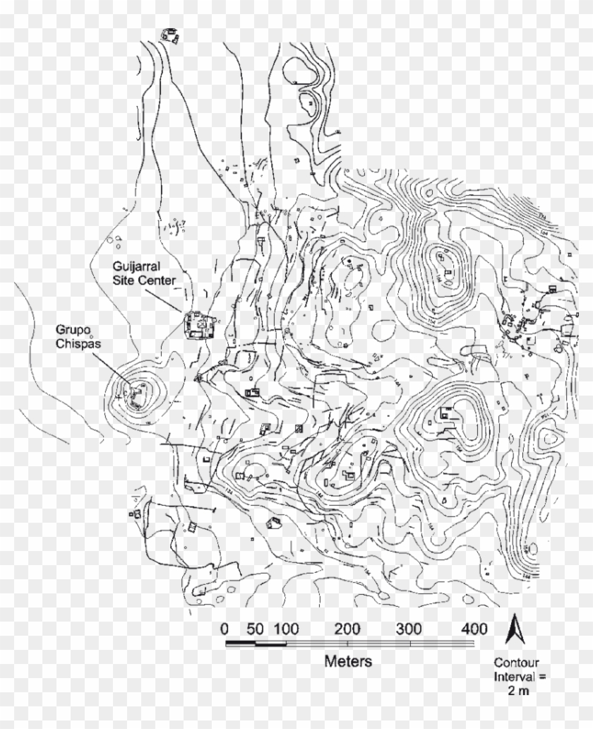 Map Of Guijarral And Surrounding Area - Drawing Clipart