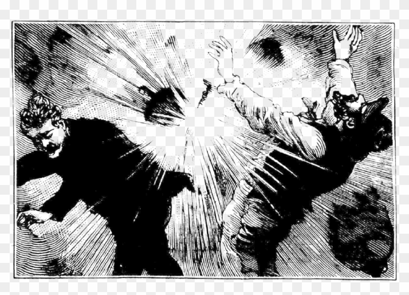 Fatal Soda Fountain Explosion - Illustration Clipart