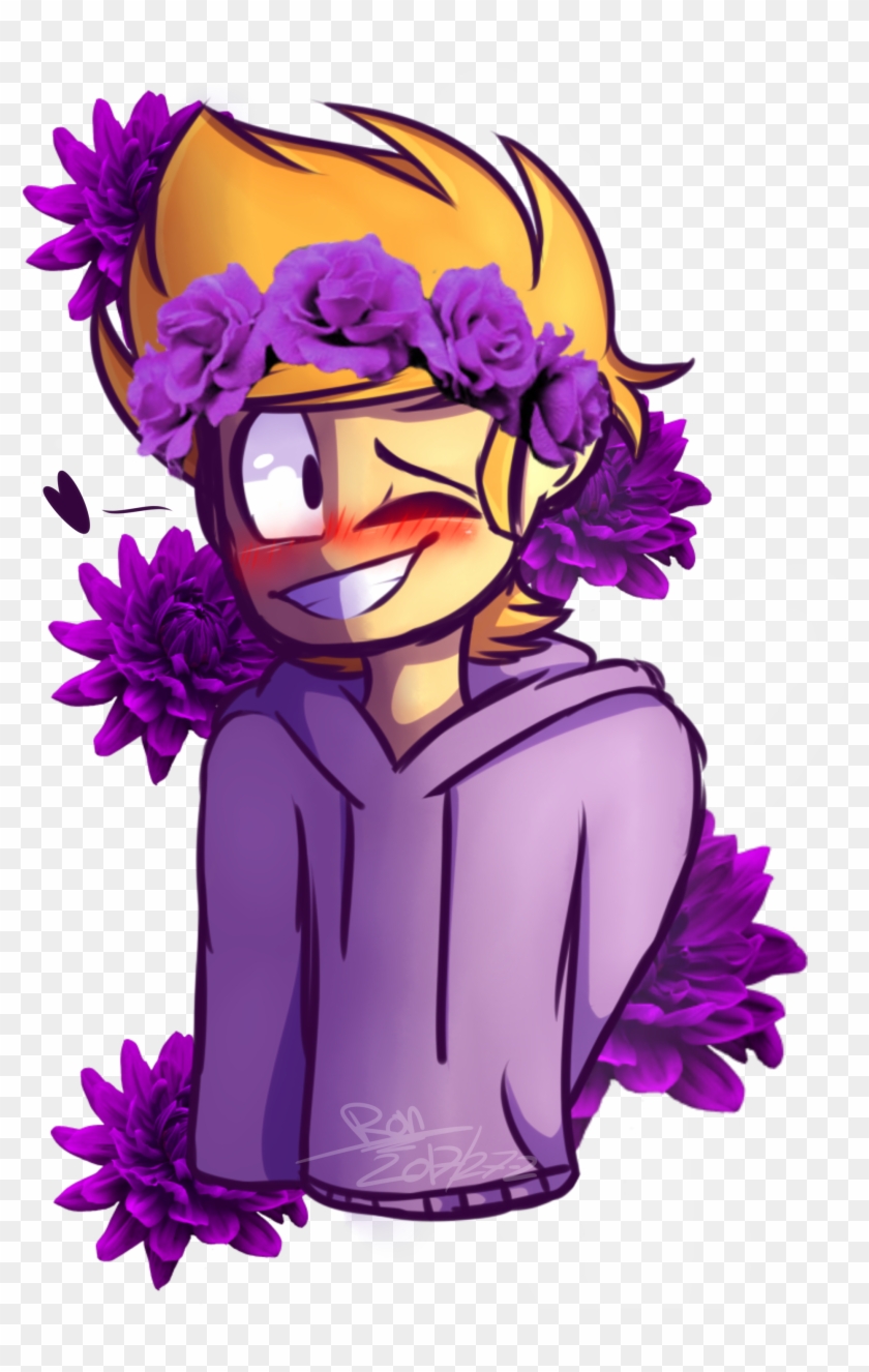 Pin By Raven's Spoopy~ On Eddsworld - Tom With Flower Crown Clipart #4966674