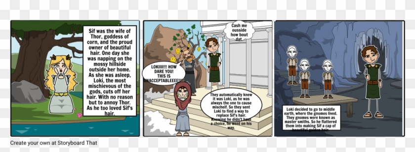 Sifs Golden Hair - Cartoon Clipart