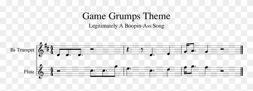 Game Grumps Theme Sheet Music 1 Of 1 Pages - Game Grumps Piano Notes Clipart #4967478
