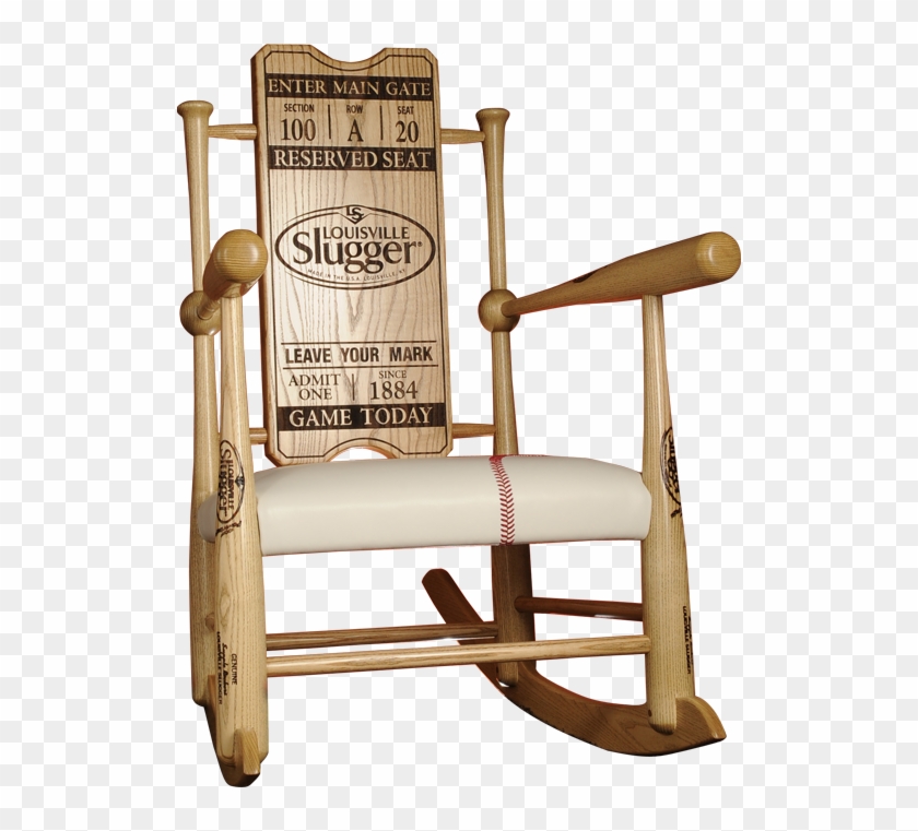 Original Custom Made Genuine Baseball Bat Rocking Chairs - Louisville Slugger Rocking Chair Clipart