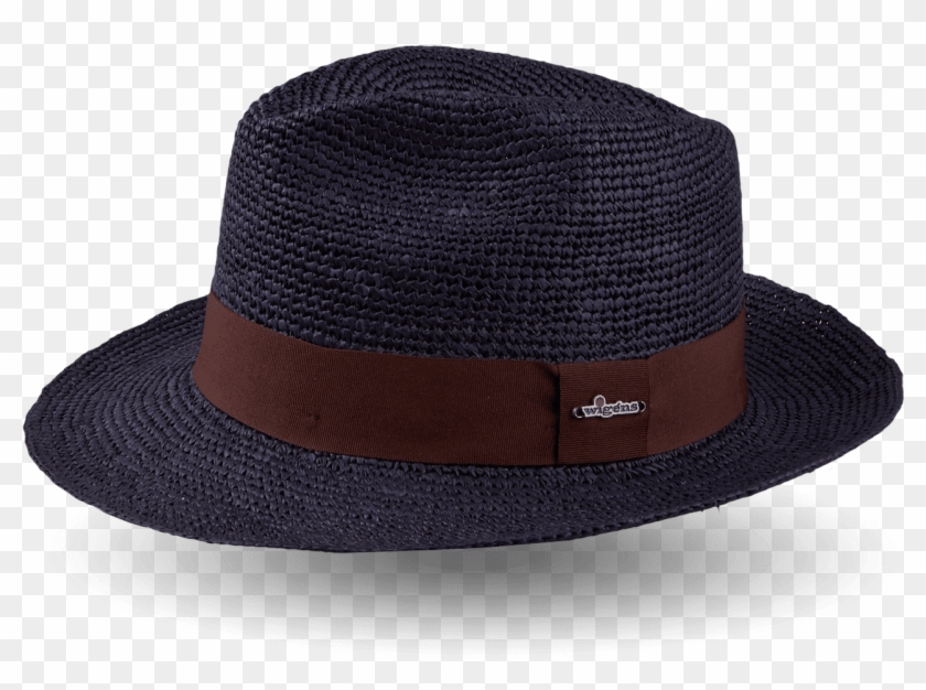 Wigéns Handwoven Fedora Panama Hat Brown Ribbon Large Clipart #4968637