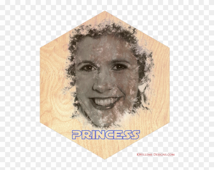 This Carrie Fisher Premium Wood Art Print Is The Most - Sketch Clipart