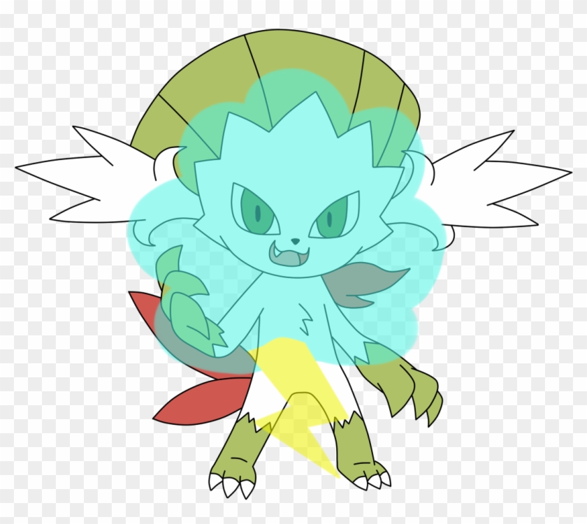 Weavile/shaymin - Cartoon Clipart #4968921