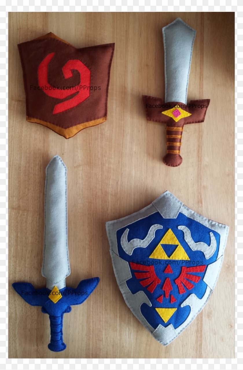 Plush Deku Hylian Shield, Kokiri Master Sword - Deku Shield And Kokiri Sword Clipart