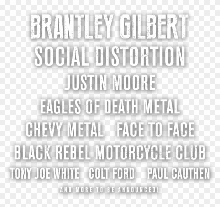 Brantley Gilbert, Social Distortion, Merle Haggard, - Monochrome Clipart #4969375
