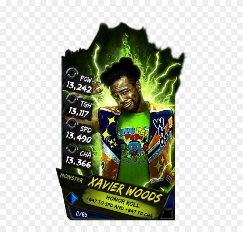 Xavierwoods S4 17 Monster - Wwe Supercard Monster Cards Clipart #4970429