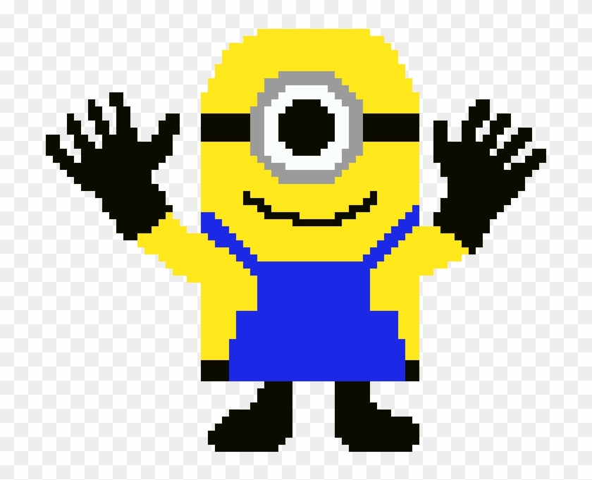 Minion Jazz Hands - Pixel Art Minions Clipart