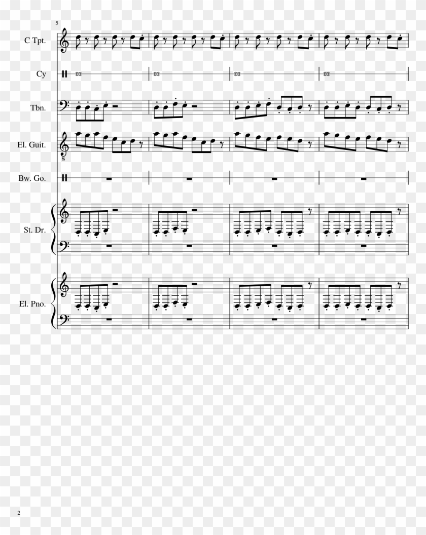 Jazz Hands Sheet Music 2 Of 10 Pages - Sheet Music Clipart #4970790