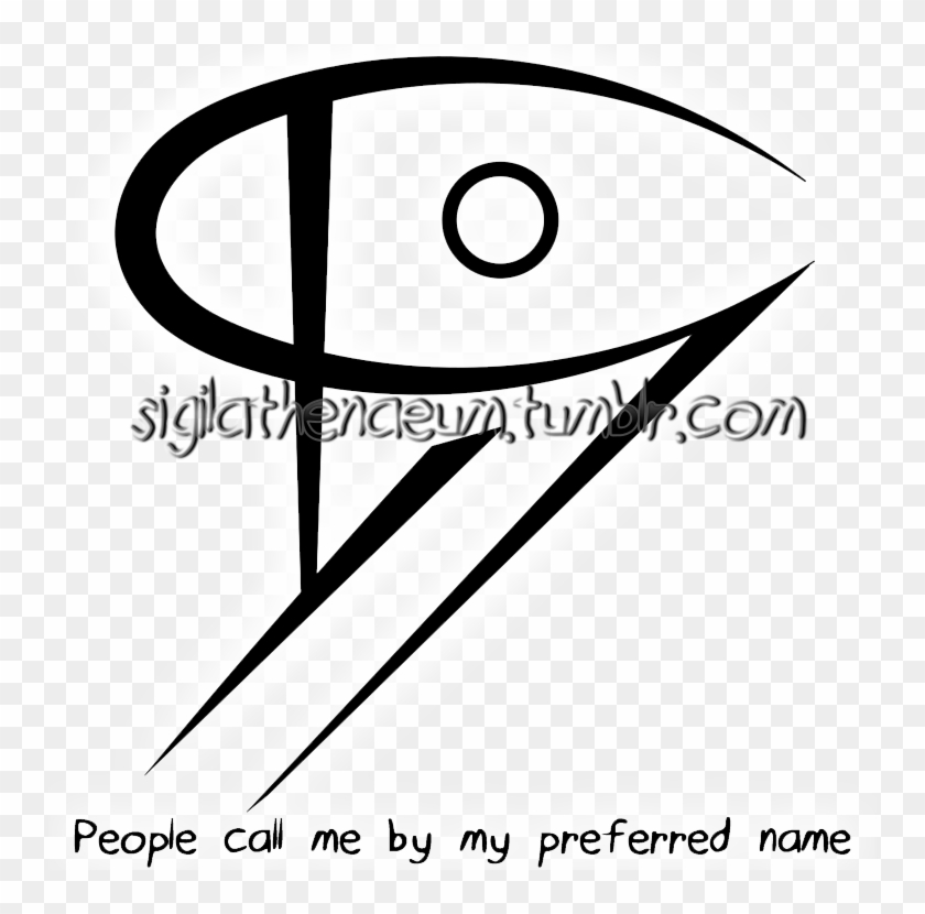 “ “people Call Me By My Preferred Name” Sigil Requested - Line Art Clipart