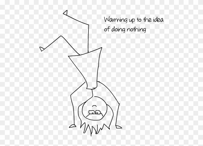 Preparing To Do Nothing - Sketch Clipart