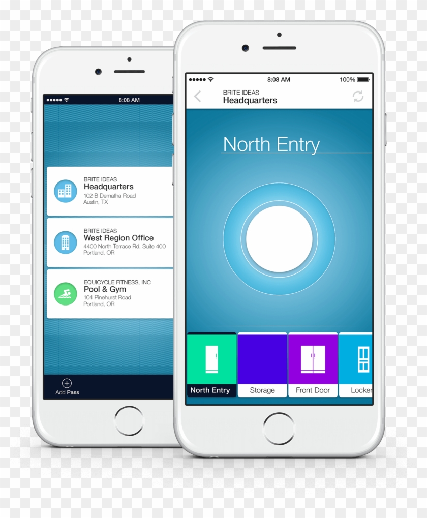 Image Of 2 Iphones - Brivo Access Control Phone Clipart