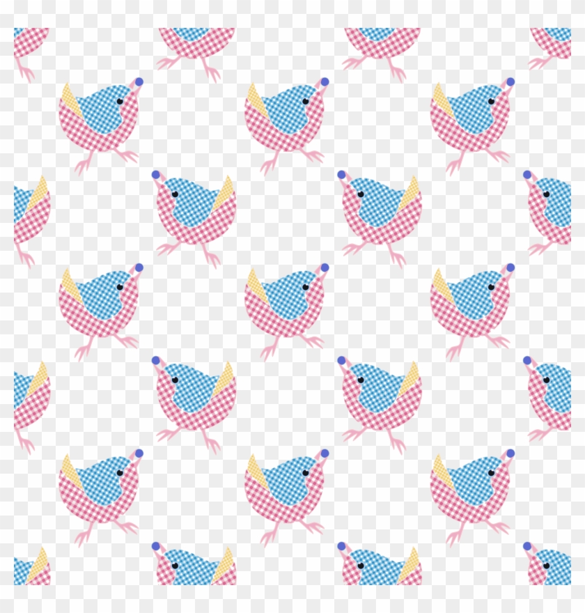 Clipart Gingham Bird Seamless Pattern - Bird Seamless Pattern - Png Download #4972247