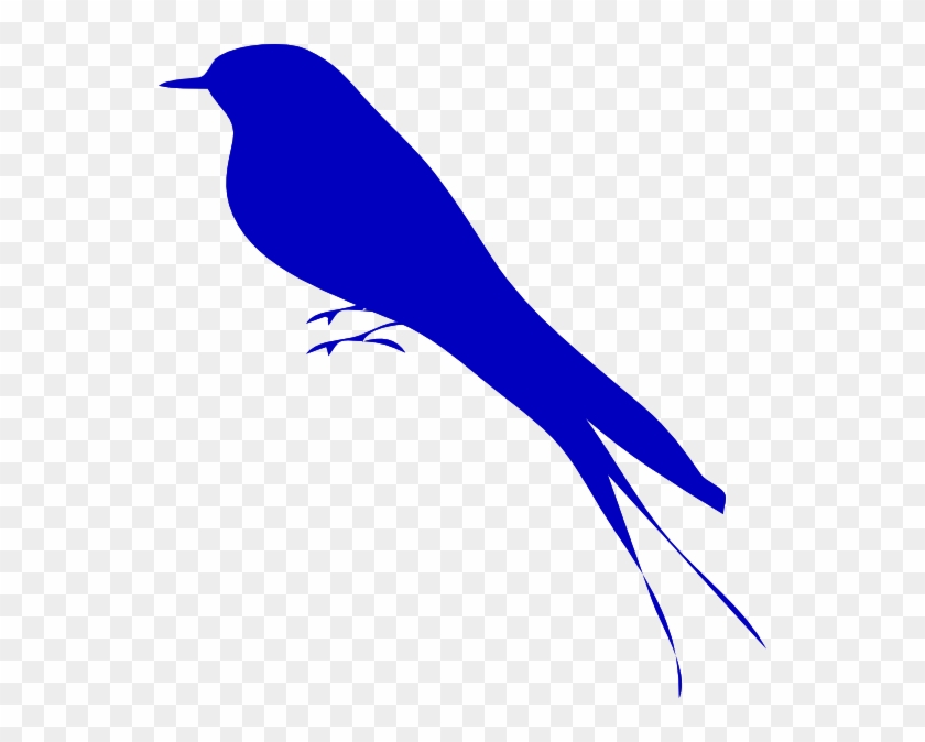 Small - Blue Bird Silhouette Png Clipart #4972808