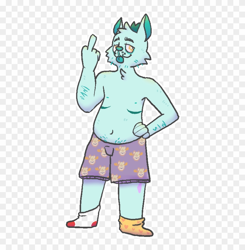 Same Teal Fox-wolf - Cartoon Clipart