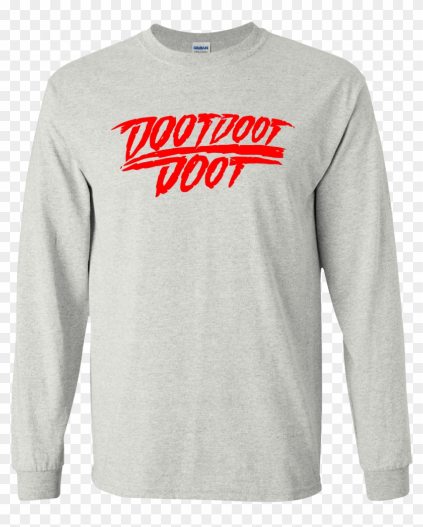 Doot Doot Doot Long Sleeve T-shirt , Png Download - Grey Long Sleeve Shirt Clipart #4974171