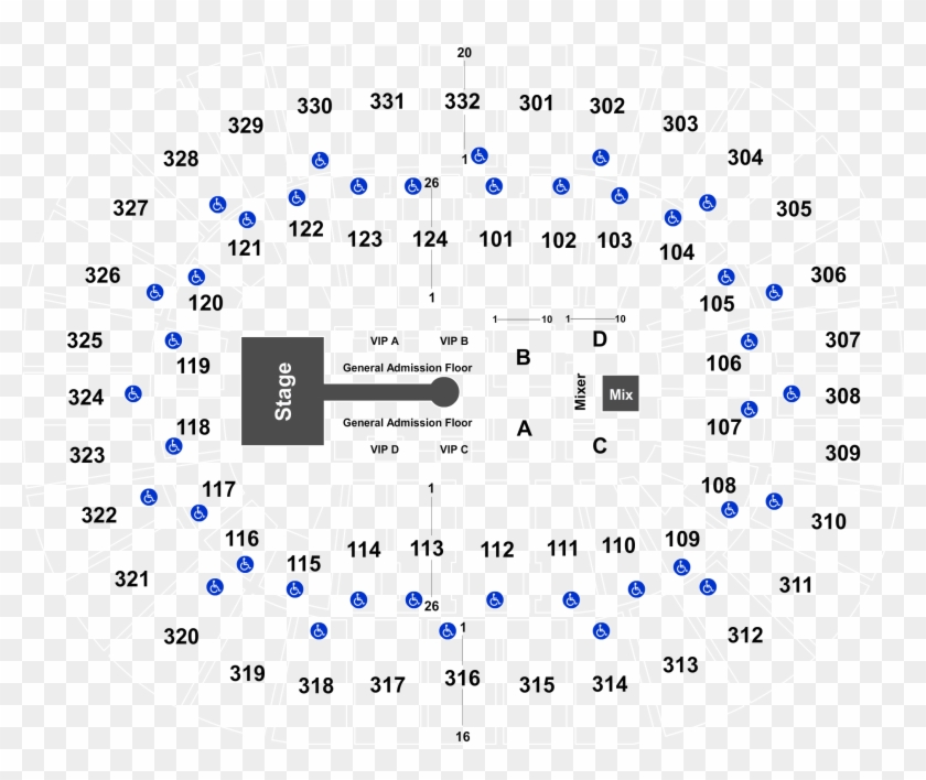 Full Map - Uic Pavillion Seating Chart Clipart #4975006