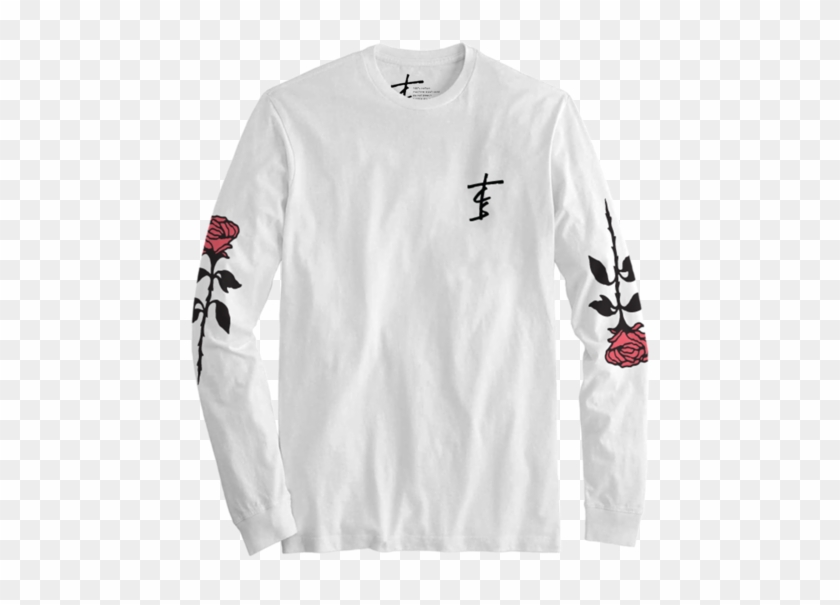 Roses Long Sleeve Tee - Long-sleeved T-shirt Clipart
