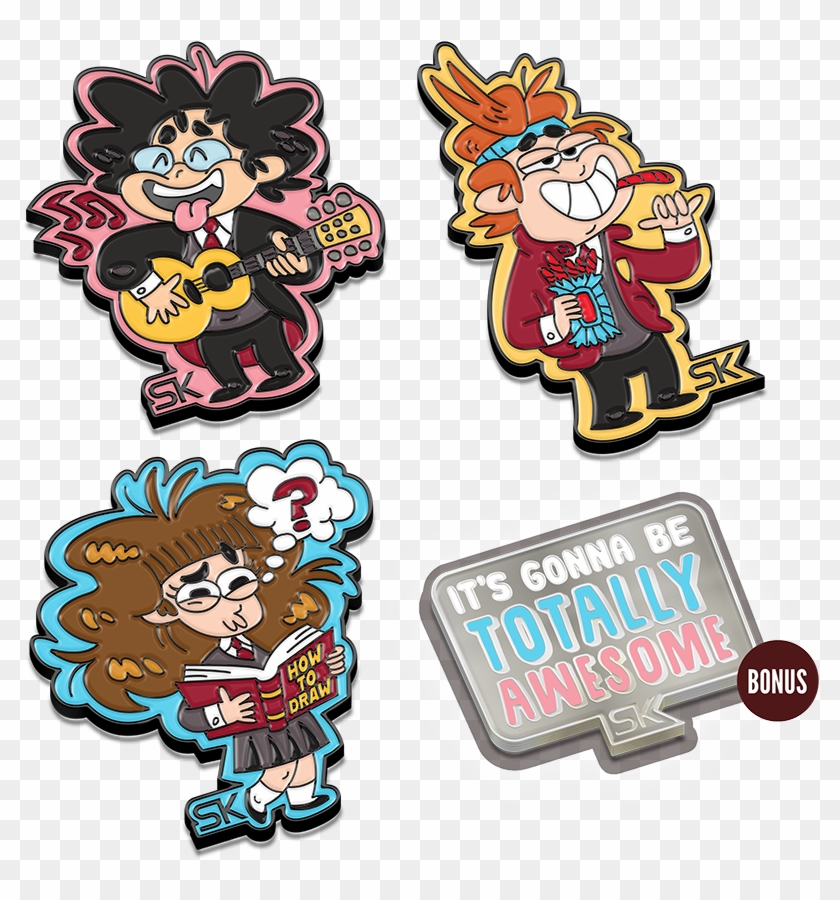 Douchebag With A Guitar Enamel Pin - Starkid Pindemonium Clipart #4975378