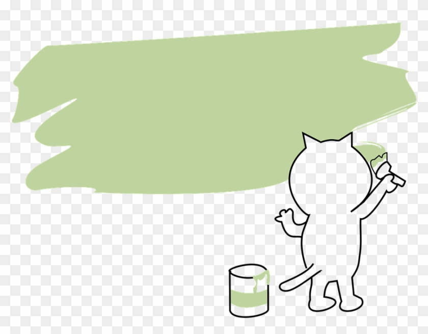 Renovation Paint The Labor Banner Cat - Cat Banner Png Clipart