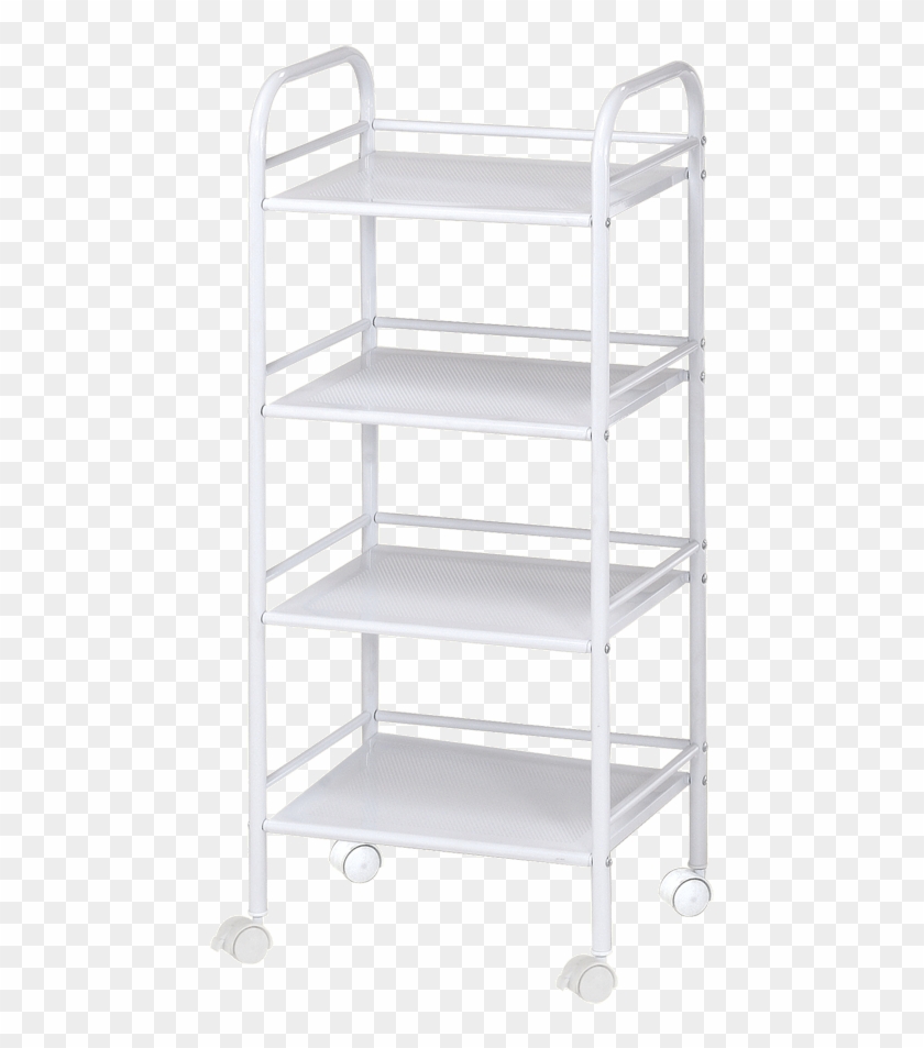 Blue Hills Studio Storage Cart, 4 Shelves, White - Shelf Clipart #4976346