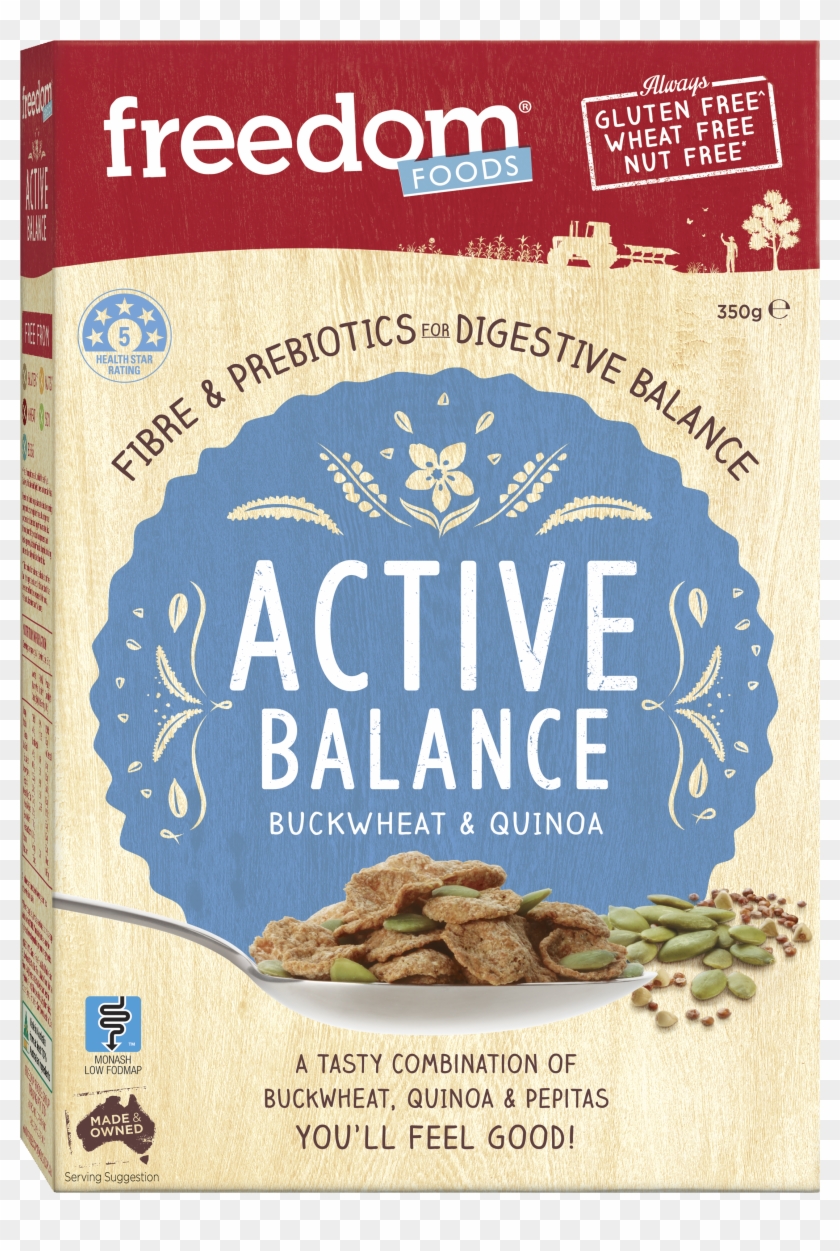 Active Balance Buckwheat Quinoa Transparent Background - Freedom Foods Active Balance Buckwheat & Quinoa Clipart
