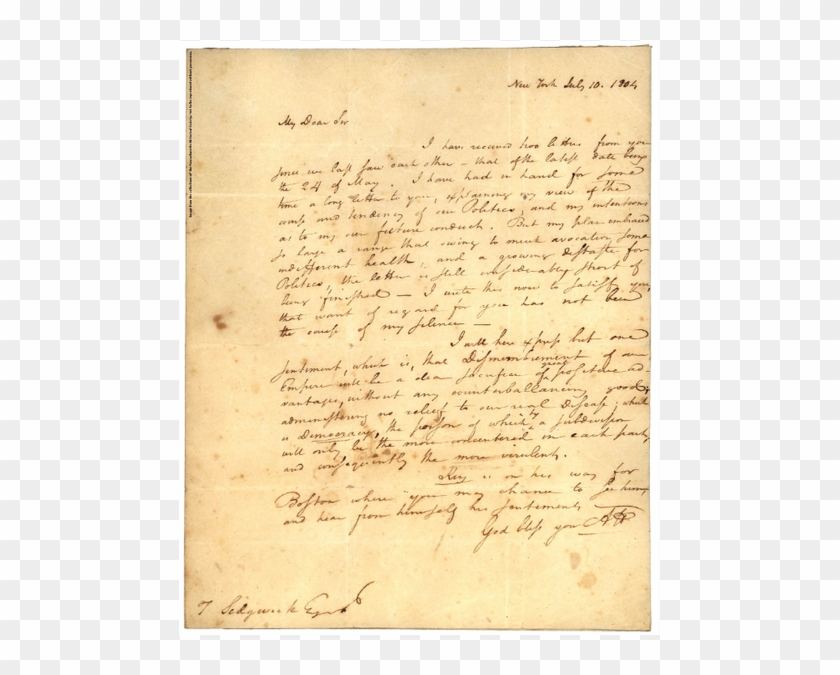 Of Our Treasures, Alexander Hamilton's Last Letter - Handwriting Clipart