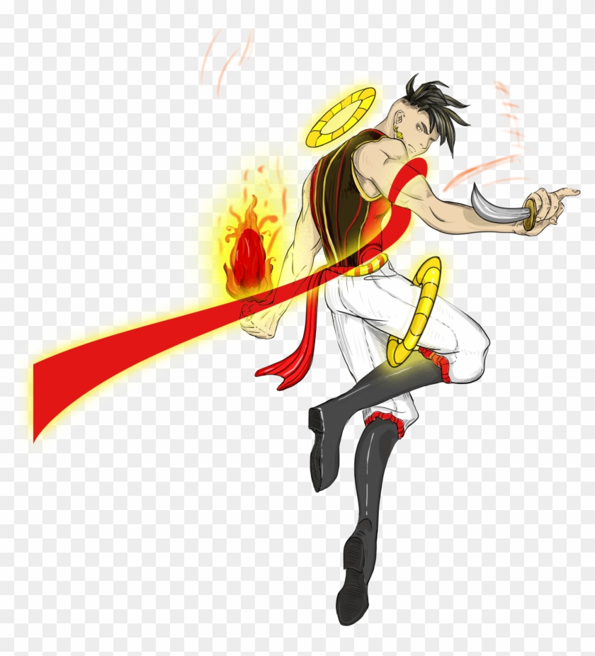 Warrior Chinese Style Hand Painted Png And Psd - Portable Network Graphics Clipart #4977609