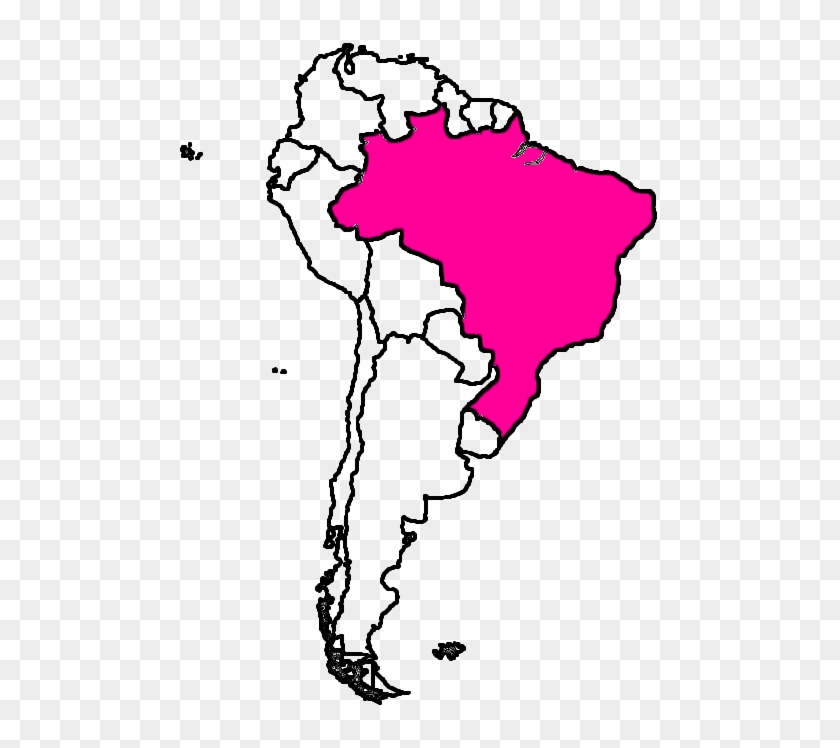 Which Country Is Shaded On The Map Uruguay - Labeled Map Of South America's Countries Clipart