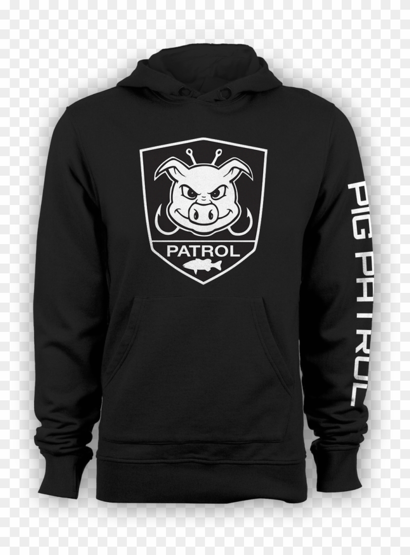 Black Pig Patrol Sweatshirt - Turtle Hoodie Clipart #4978566