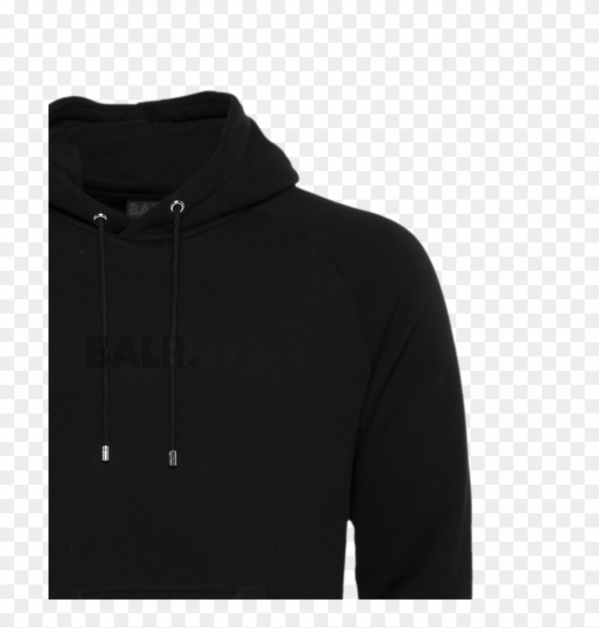 Black On Black Panel Hoodie Detail 1 - Hoodie Clipart #4979022