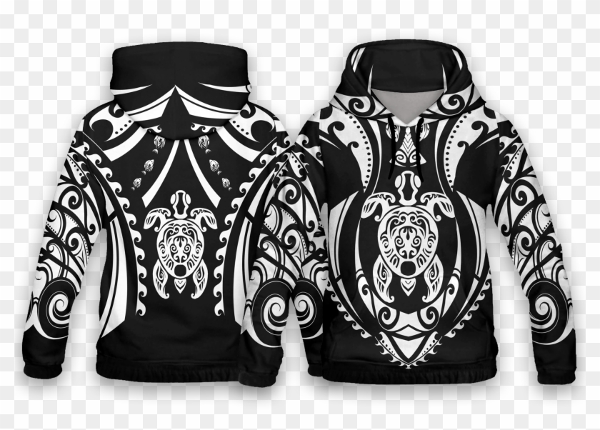 Tribal Turtle All Over Print Hoodies , Png Download - Hoodie Clipart #4979134