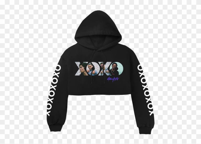 Xoxo Cropped Sweatshirt - Sweatshirt Clipart #4979163