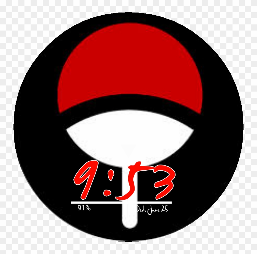 Digital Uchiha Watch Face Preview Clipart #4979233