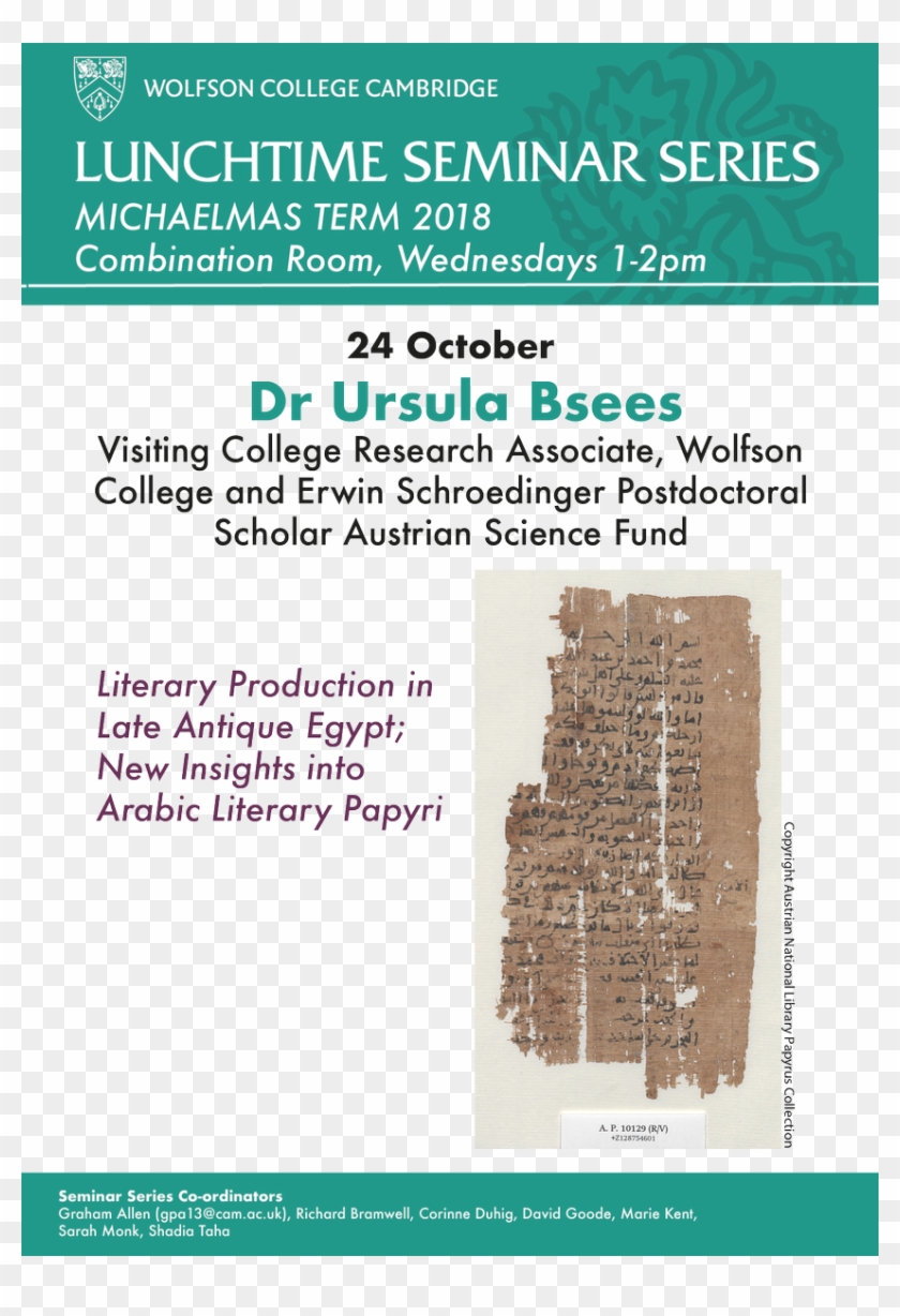 Wolfson College On Twitter - Seminarium Clipart #4979728