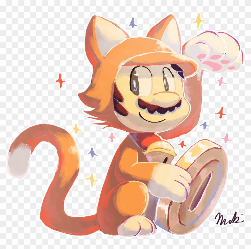 Formerly A Energetic Cat, But A Cool Warrior (first - Cat Mario Fan Art Clipart
