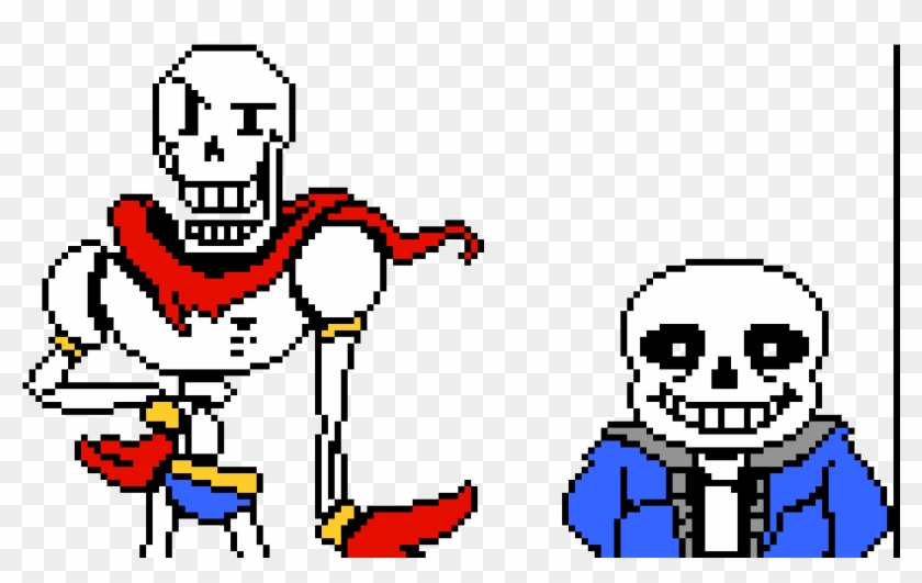 Sans And Papyrus V2 - Papyrus Undertale Pixel Art Clipart