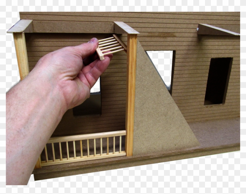 Square And Spaced With A Railing Top And Bottom - Plywood Clipart #4980207