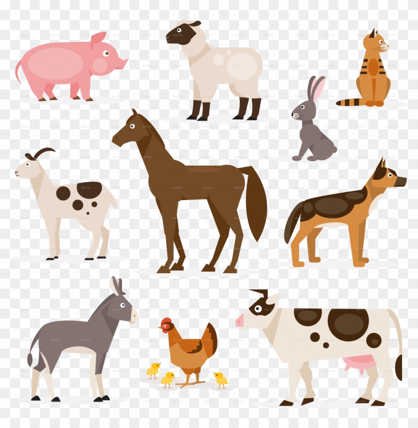 Farm Animals Png - Farm Animal Vector Png Clipart #4980699