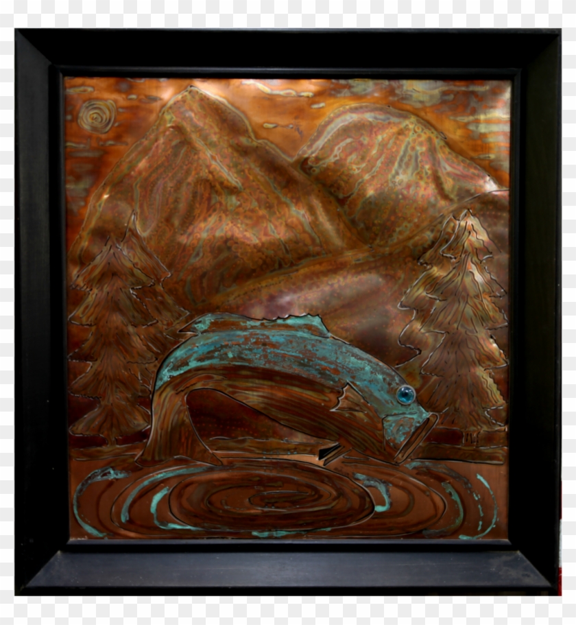 "a Large Mouth Bass Out Of Water" Around Back At Rocky's - Picture Frame Clipart #4981278